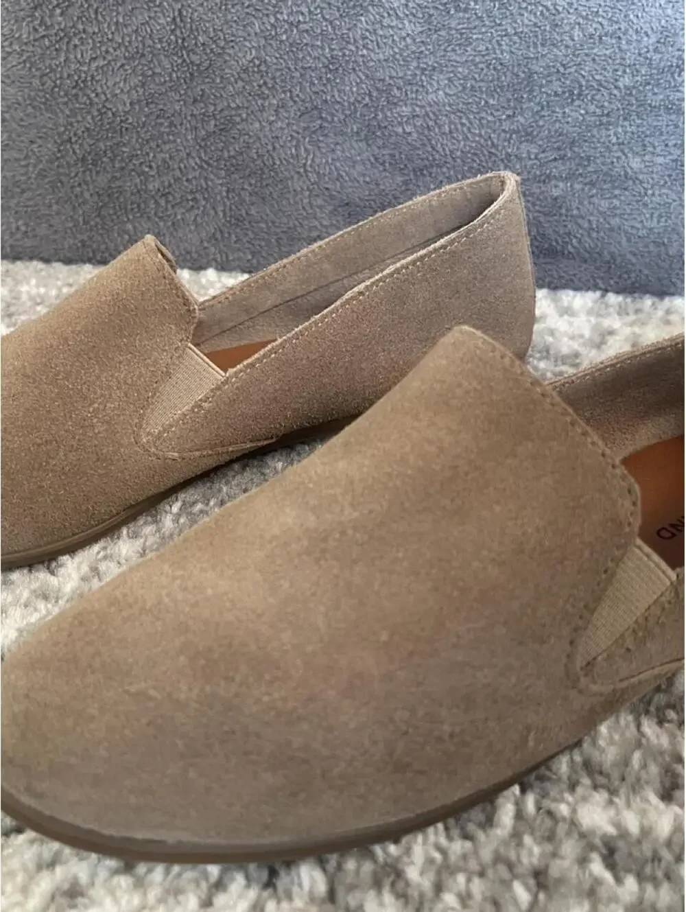 Lucky Brand Beige Suede Slip-On Loafers